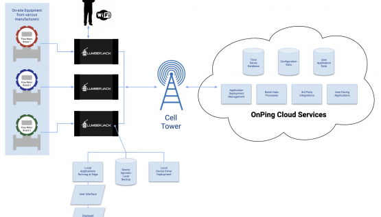 Lumberjack Remote OnPing Netwrok Example Diagram